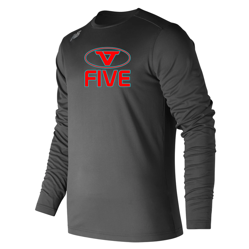 Black New Balance 'Oval 90s' Long Sleeve Tech T-Shirt - Red – Five