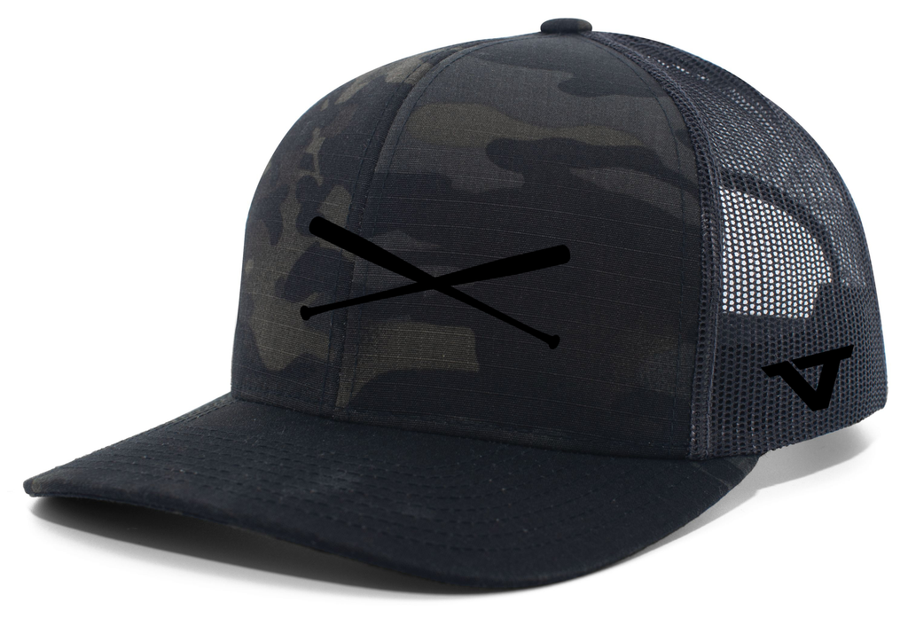 Black Camo 'Bats' Snapback - BLK