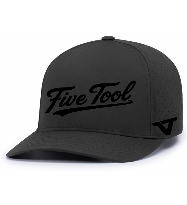 Black 'Brush' Weekender Perforated Snapback Cap - BLK – Five Tool Shop