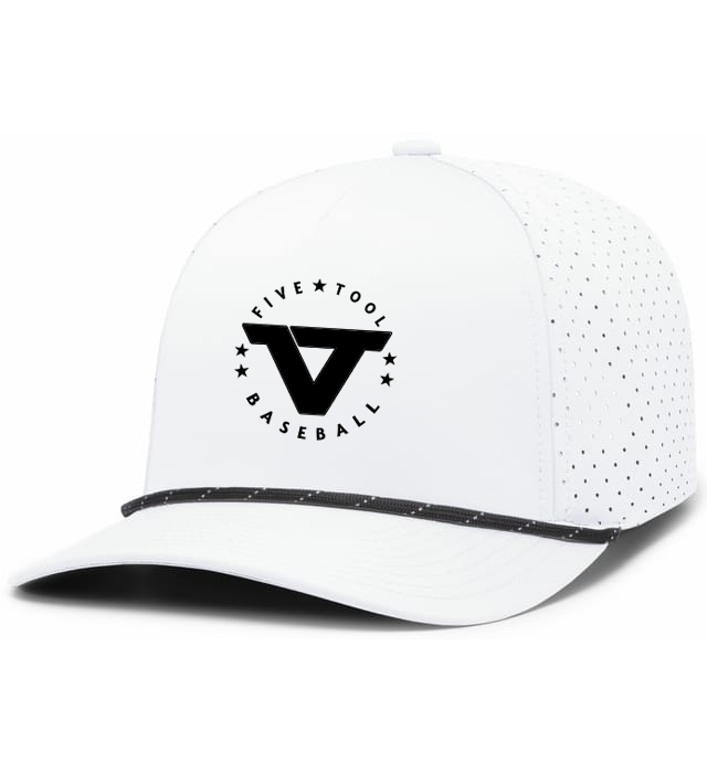 White 'Skeleton' Weekender Perforated Snapback Cap - BLK