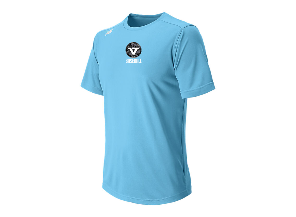 Carolina Blue New Balance 'Circle Camo' Short Sleeve Tech T-Shirt - WHT