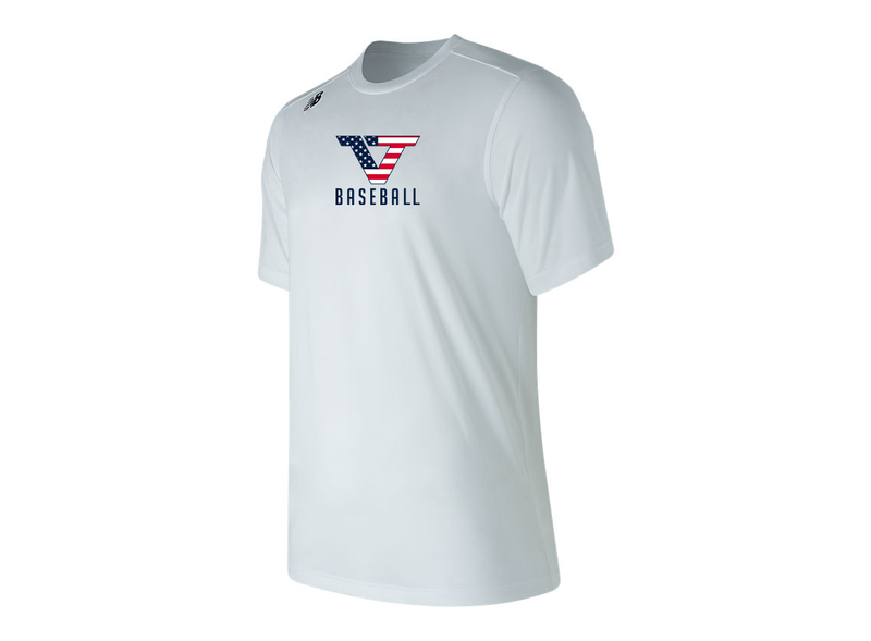 White New Balance 'Pro Style' Short Sleeve Tech T-Shirt - USA