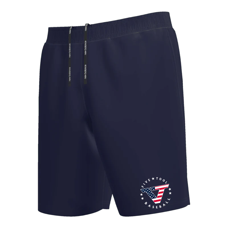 Navy New Balance 'Skeleton' Woven Training Shorts - USA