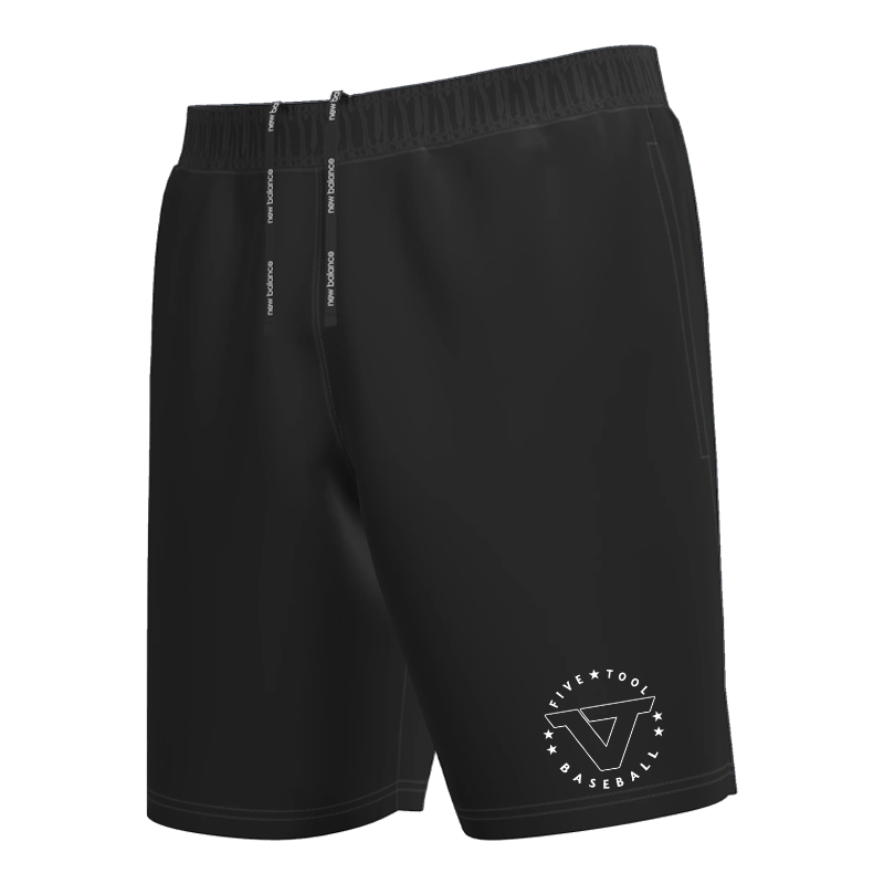 Black New Balance 'Skeleton' Woven Training Shorts - WHT
