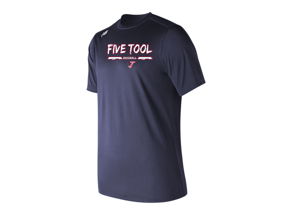 Navy New Balance 'Connect' Short Sleeve Tech T-Shirt - USA