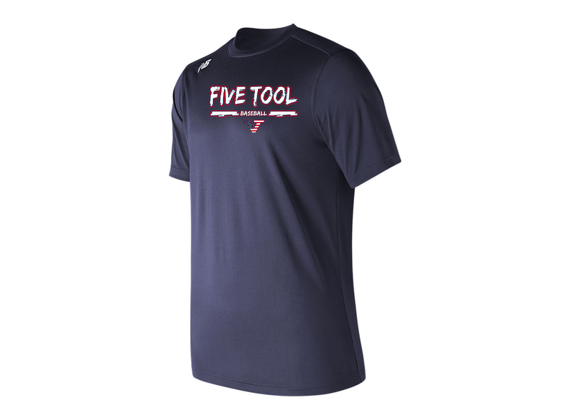 Navy New Balance 'Connect' Short Sleeve Tech T-Shirt - USA